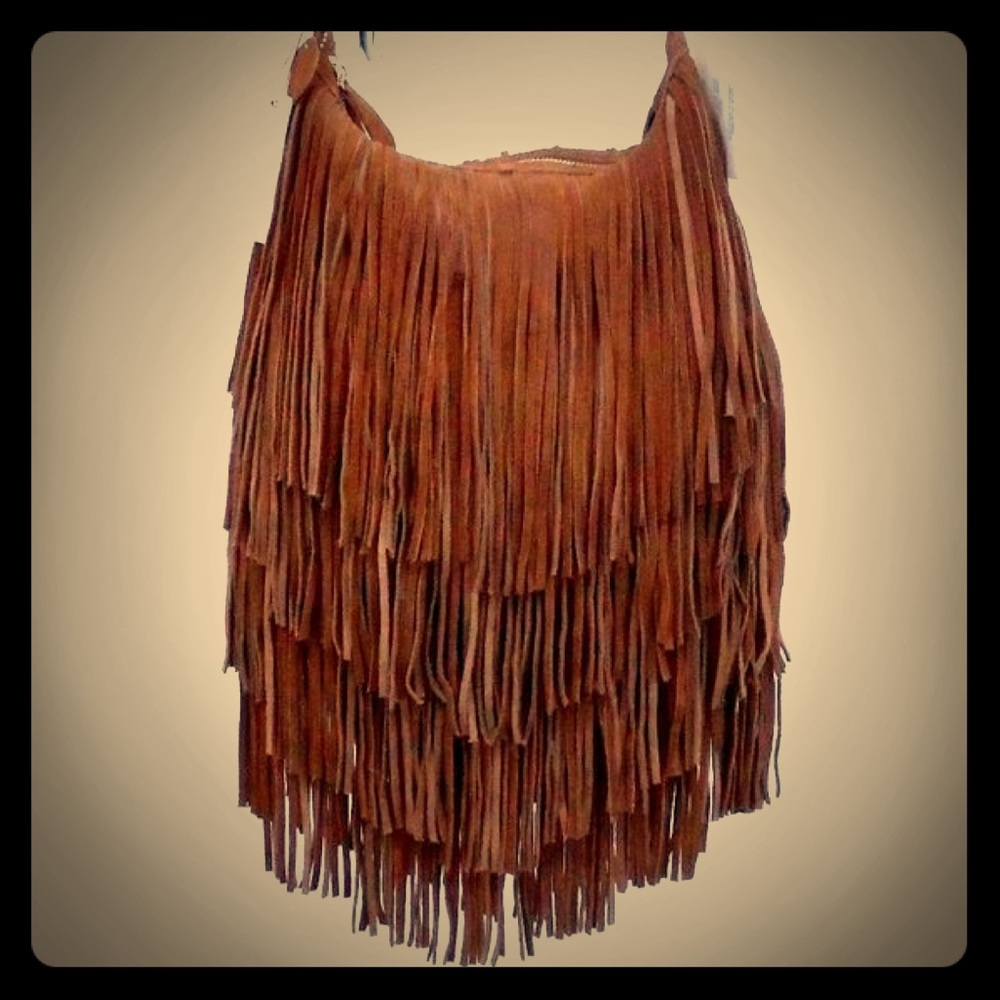 Lost and Found Fringe BOHO leather bag NWOT